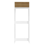 Mueble para empotrar Heladera 83 cm 1 Puerta Rebatible Blanco/Marrón Glamy Madesa