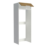 Mueble para Empotrar Heladera 1 Puerta Abatible Blanco/Marrón Stella Madesa