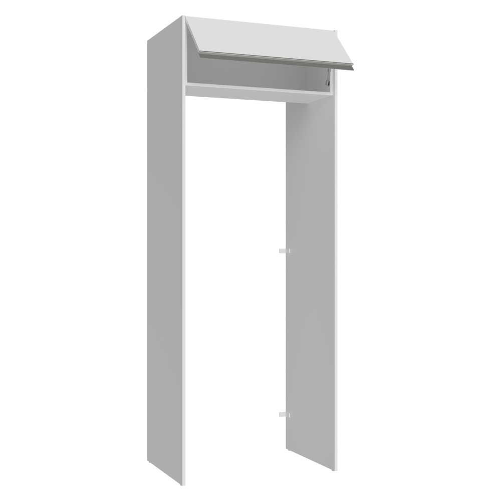 Mueble para empotrar Heladera 83 cm 1 Puerta Rebatible Blanco Glamy Madesa