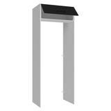 Mueble para empotrar Heladera 83 cm 1 Puerta Rebatible Blanco/Negro Agata Madesa