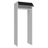 Mueble para empotrar Heladera 83 cm 1 Puerta Rebatible Blanco/Negro Glamy Madesa