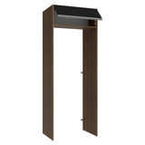 Mueble para empotrar Heladera 83 cm 1 Puerta Rebatible Marrón/Negro Glamy Madesa