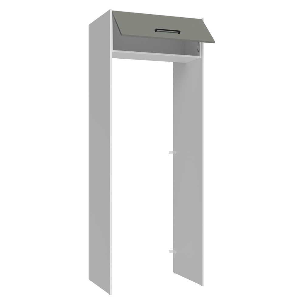 Mueble para empotrar Heladera 83 cm 1 Puerta Rebatible Blanco/Gris Agata Madesa