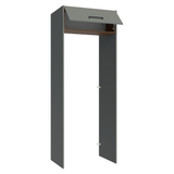 Mueble para empotrar Heladera 83 cm 1 Puerta Rebatible Gris/Marrón/Gris Agata Madesa