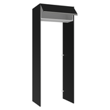 Mueble para empotrar Heladera 83 cm 1 Puerta Rebatible Negro/Blanco/Negro Glamy Madesa