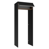 Mueble para empotrar Heladera 83 cm 1 Puerta Rebatible Negro/Marrón/Negro Glamy Madesa