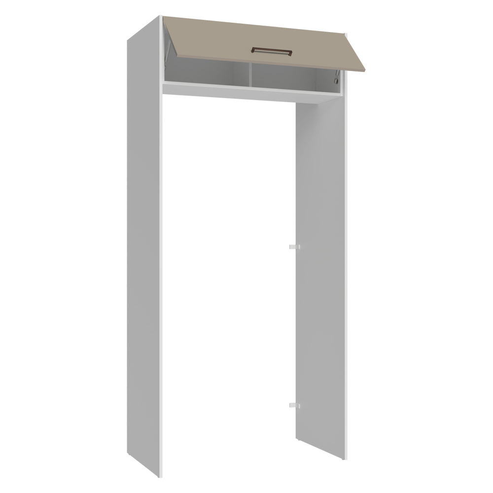 Mueble para empotrar Heladera 103 cm 1 Puerta Abatible Blanco/Crema Agata Madesa