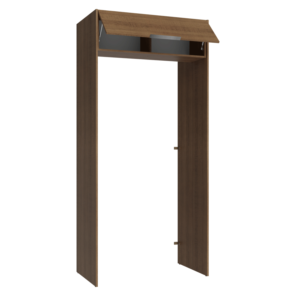Mueble para empotrar Heladera 103 cm 1 Puerta Abatible Marrón Stella Madesa