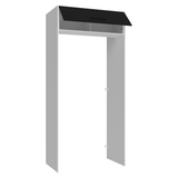 Mueble para empotrar Heladera 103 cm 1 Puerta Abatible Blanco/Negro Agata Madesa