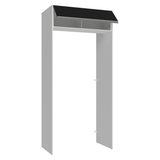 Mueble para empotrar Heladera 103 cm 1 Puerta Abatible Blanco/Negro Glamy Madesa