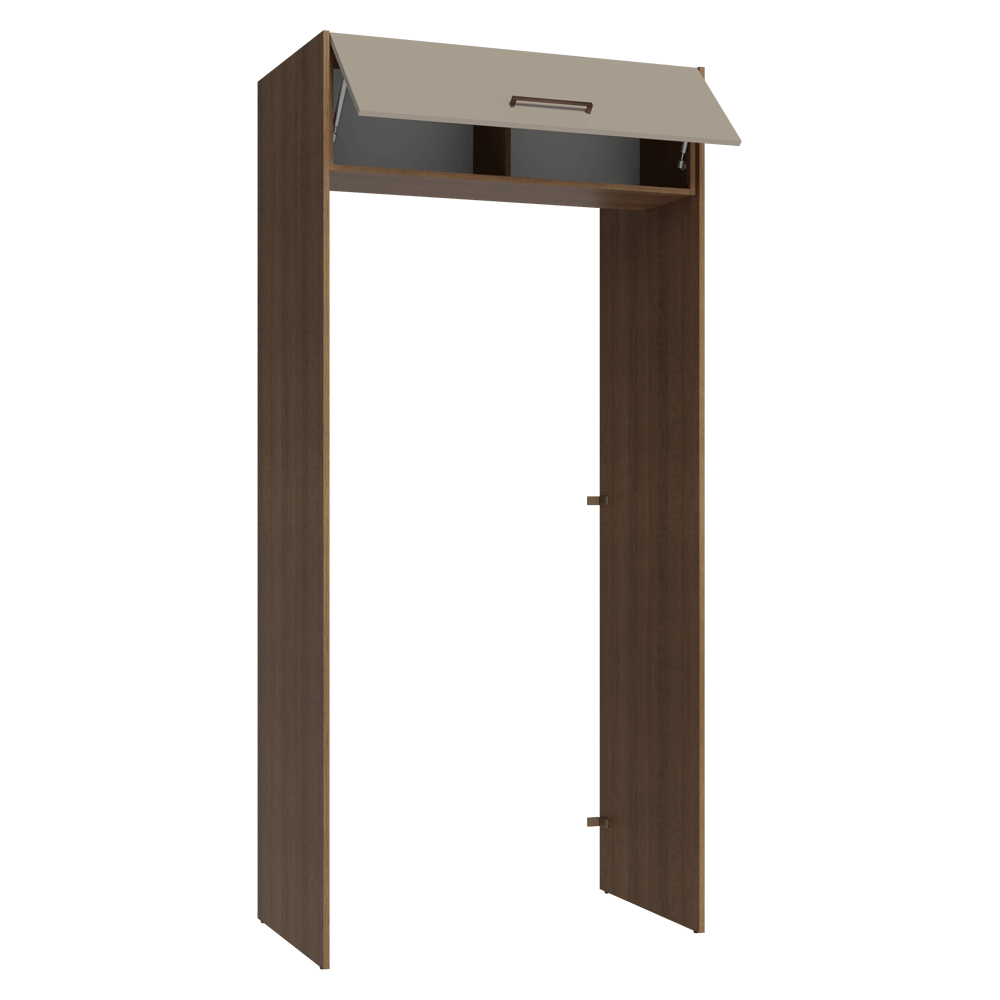 Mueble para empotrar Heladera 103 cm 1 Puerta Abatible Marrón/Crema Agata Madesa