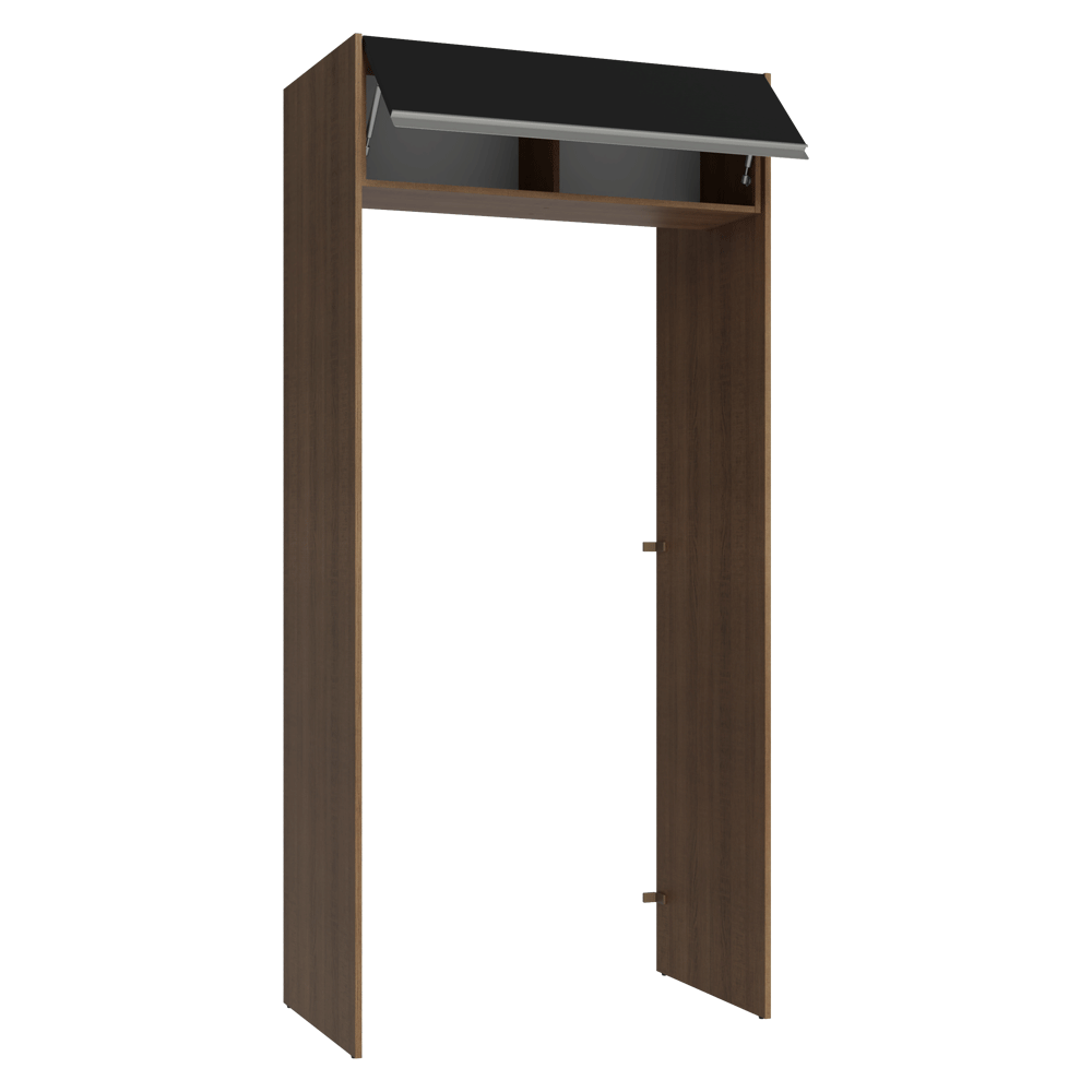 Mueble para empotrar Heladera 103 cm 1 Puerta Abatible Marrón/Negro Glamy Madesa