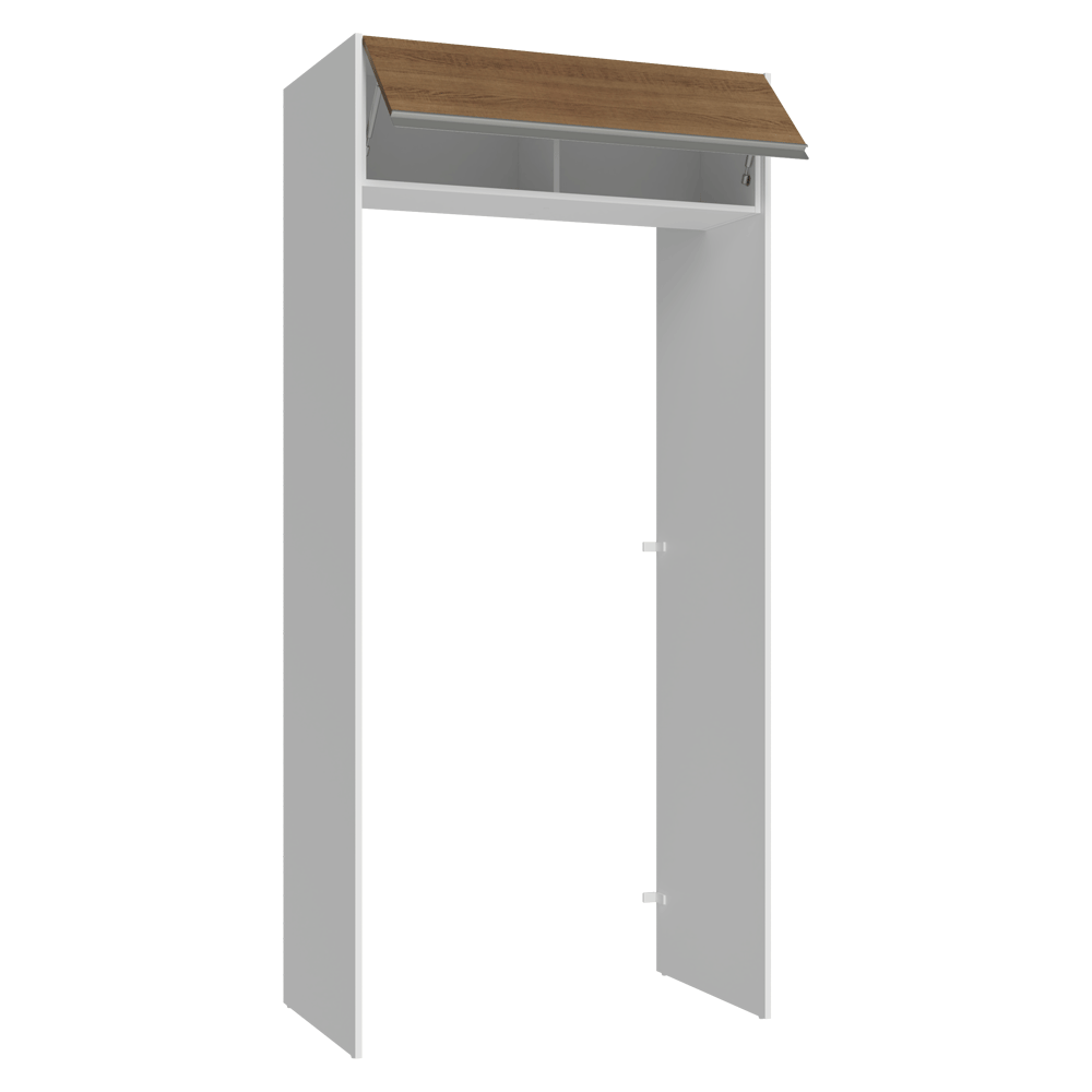 Mueble para empotrar Heladera 103 cm 1 Puerta Abatible Blanco/Marrón Glamy Madesa
