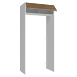 Mueble para empotrar Heladera 103 cm 1 Puerta Abatible Blanco/Marrón Glamy Madesa