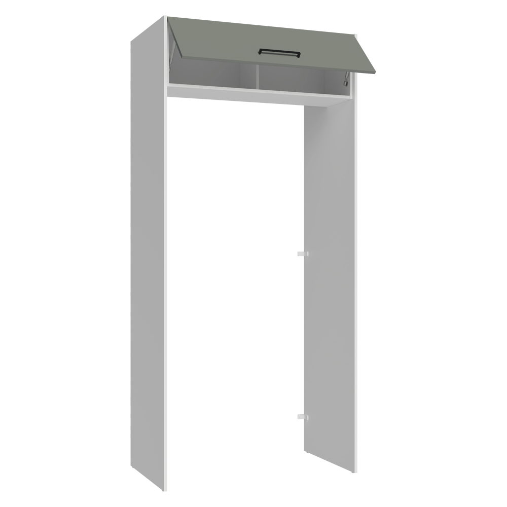 Mueble para empotrar Heladera 103 cm 1 Puerta Abatible Blanco/Gris Agata Madesa