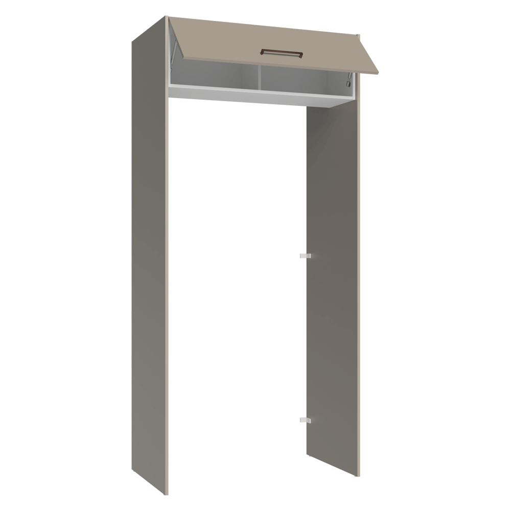 Mueble para empotrar Heladera 103 cm 1 Puerta Abatible Crema/Blanco/Crema Agata Madesa