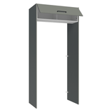 Mueble para empotrar Heladera 103 cm 1 Puerta Abatible Gris/Blanco/Gris Agata Madesa