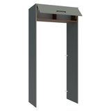 Mueble para empotrar Heladera 103 cm 1 Puerta Abatible Gris/Marrón/Gris Agata Madesa