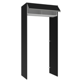 Mueble para empotrar Heladera 103 cm 1 Puerta Abatible Negro/Blanco/Negro Glamy Madesa