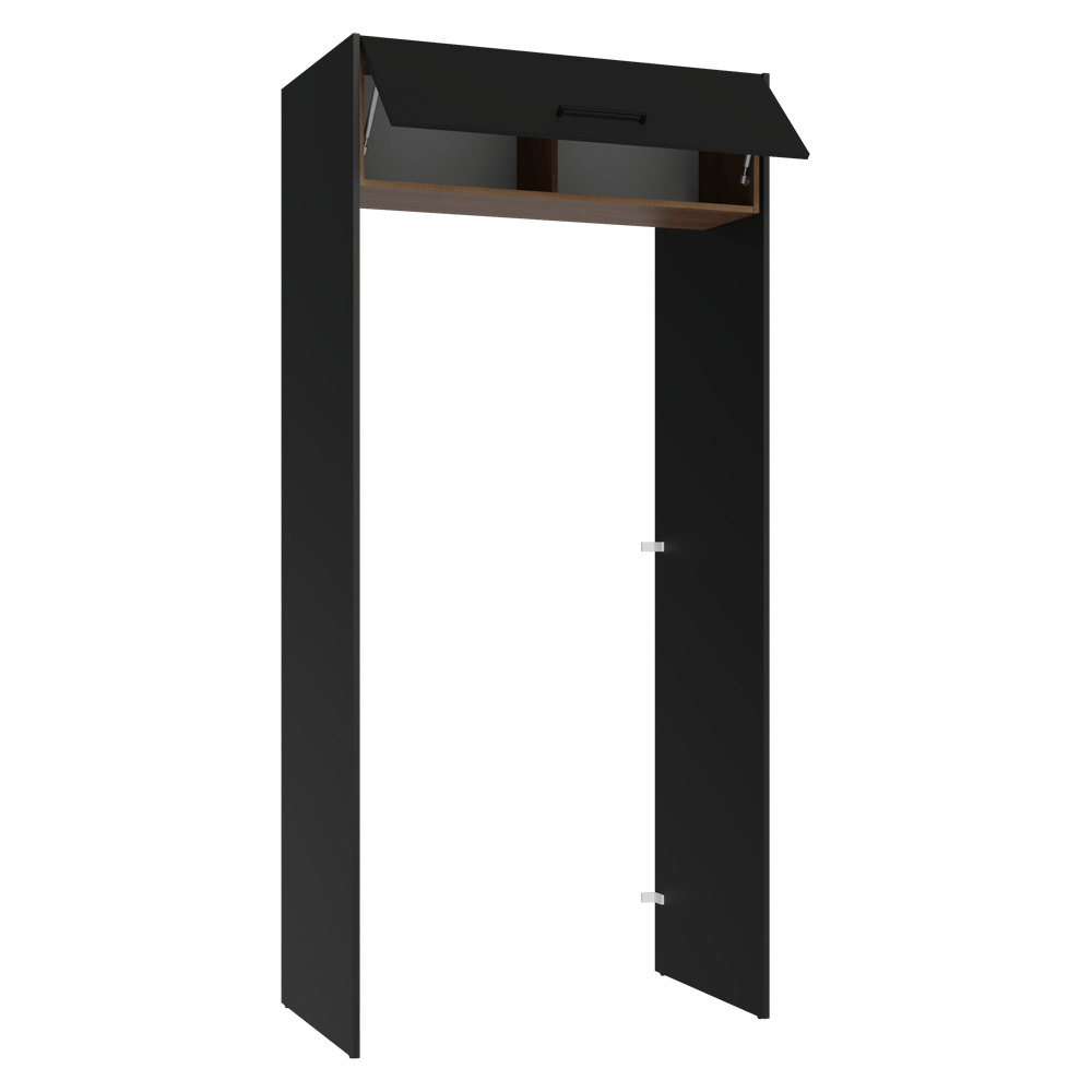 Mueble para empotrar Heladera 103 cm 1 Puerta Abatible Negro/Marrón/Negro Agata Madesa