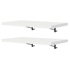 Kit 2 Estantes de Cocina Flotantes 60 cm Blanco Madesa