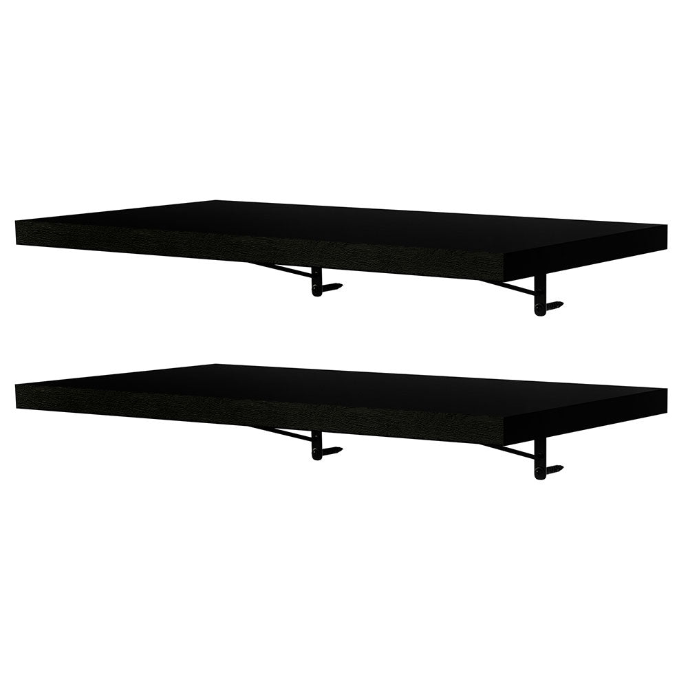 Kit 2 Estantes de Cocina Flotantes 60 cm Negro Madesa