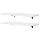 Kit de 2 Estantes de Cocina Flotantes 80 cm con Soportes, Blanco