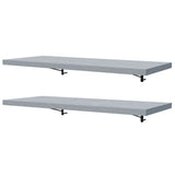 Kit de 2 Estantes de Cocina Flotantes 80 cm con Soportes, Gris