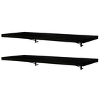 Kit 2 Estantes de Cocina Flotantes 80 cm Negro Madesa