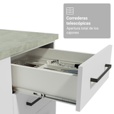 Combo completo de Cocina Esquinera con Cristalero 549 cm Madesa Agata BB 01