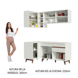 Combo completo de Cocina Esquinera 262 cm Reims Blanco 01