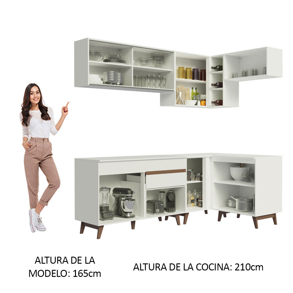 Combo completo de Cocina Esquinera 332cm Reims Blanco 02