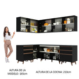 Combo completo de Cocina Esquinera Madesa Reims 382cm NN 02