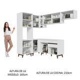 Combo completo de Cocina Esquinera 392cm Blanco Reims 03