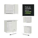 Combo de rincón Madesa Smart 100% MDF 2 Puertas y Nicho Puertas Blanco Brillante