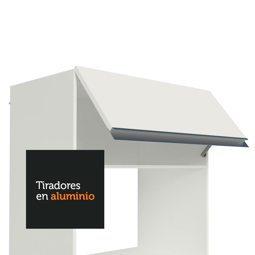 Combo completo de Cocina Esquinera Smart 100% MDF 447 cm 18 Puertas 2 Cajones (Con Mesada) Blanco Madesa