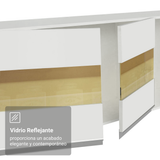 Combo completo de Cocina Esquinero 100% MDF 447 cm Blanco Smart Madesa 02