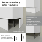 Kit Bajo Mesada + Cristalero 70cm Blanco Agata Madesa 02