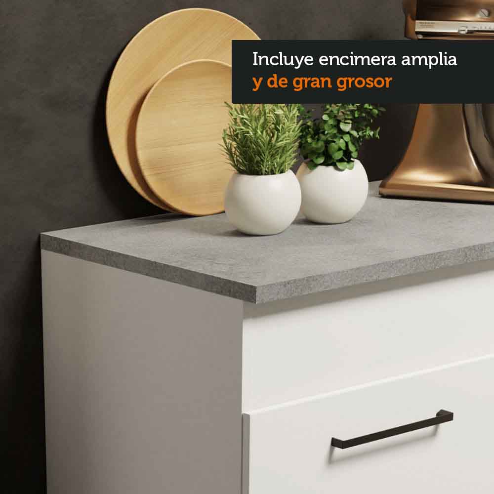 Cocina Compacta 150 cm 4 Puertas 2 Cajones Blanco Agata Madesa