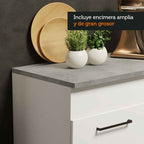Cocina Compacta 150 cm 4 Puertas 2 Cajones Blanco Agata Madesa