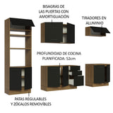 Combo de Cocina 270 cm Agata Marrón/Negro 01