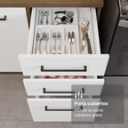 Combo completo de Cocina 270 cm Marrón/Blanco Agata Madesa