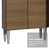 Cocina Compacta 197 cm Emilly Marrón 02