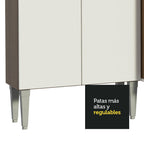Combo completo de Cocina 229 cm 9 Puertas 1 Cajón Blanco/Marrón Emilly Madesa