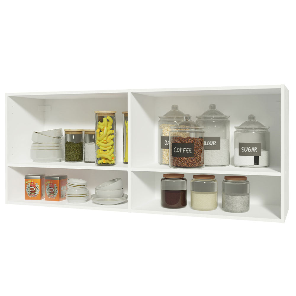Alacena Cocina 120 cm 2 Puertas 2 Nichos Blanco para Cocina Madesa