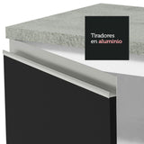 Kit con 2 Bajo Mesada de Cocina 200cm Madesa Glamy Blanco/Negro