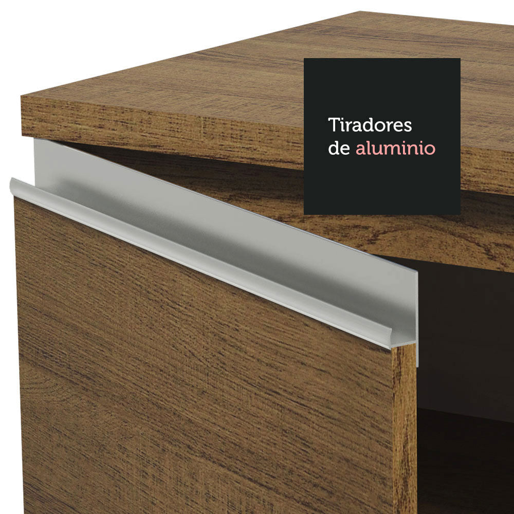 Combo completo de Cocina 260 cm 6 Puertas 2 Cajones Sin Mesada Marrón Glamy Madesa 05