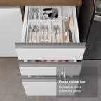 Combo completo de Cocina 270 cm Marrón/Blanco Glamy Madesa