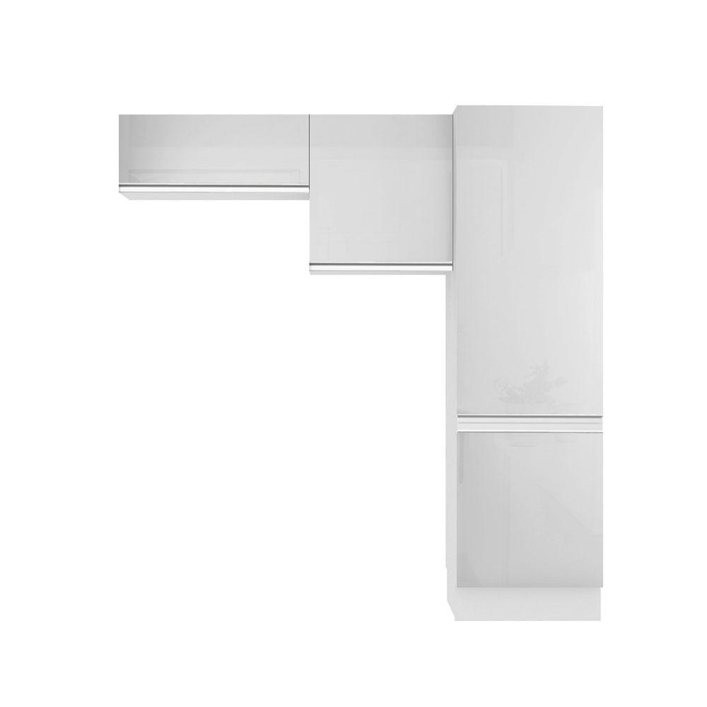 Kit Lavadero Madesa Acordes 100% MDF con 2 Alacenas y Despensero Blanco Brillante