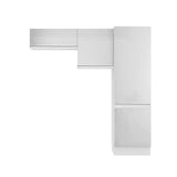 Kit Lavadero Madesa Acordes 100% MDF con 2 Alacenas y Despensero Blanco Brillante